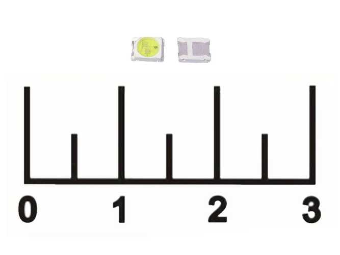 Светодиод LED 1W 6V 150lm 2835UWC SMD (мал.конт +)