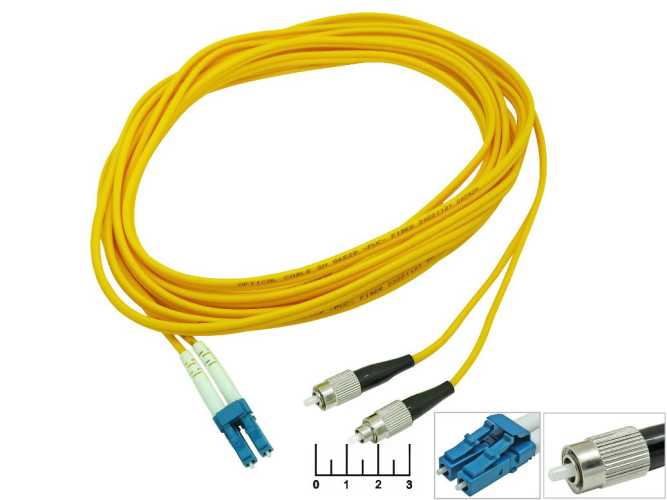 Шнур оптический 2LC/UPC-2FC/UPC 3.0мм 5м