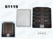 Блок держателя на 10 авто micro ВП R3-79 с индикацией (max-100A)