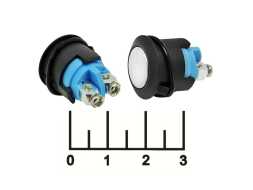 Кнопка GQ16F-10/PC без фиксации антивандальная белая (16мм) 2 контакта под винт (чк)