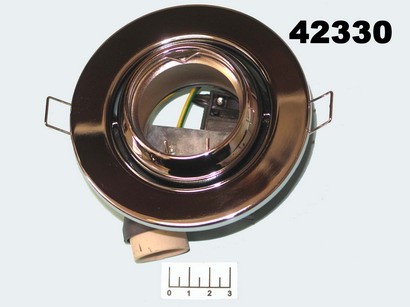Светильник для лампы GU10 встраиваемый поворотный FT3008 Ecola (25*105) хром