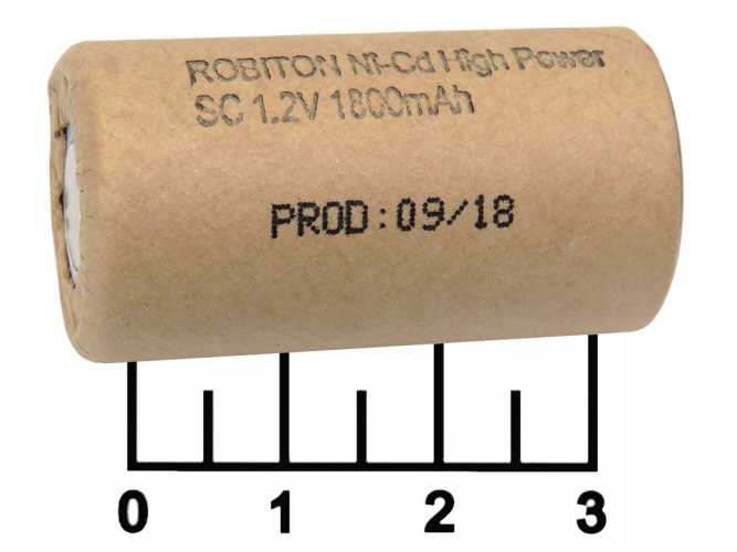 Аккумулятор 1.2V 1.8A SC/HP 1800NCSC Robiton