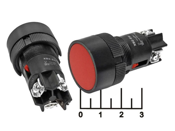 Кнопка LXA2(3SA5)-EH145 c фиксацией красная 3 контакта