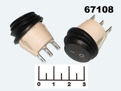 Выключатель 250/6.5 KAN-B2-25P бело-черный 3 контакта SB039 влагозащищенный