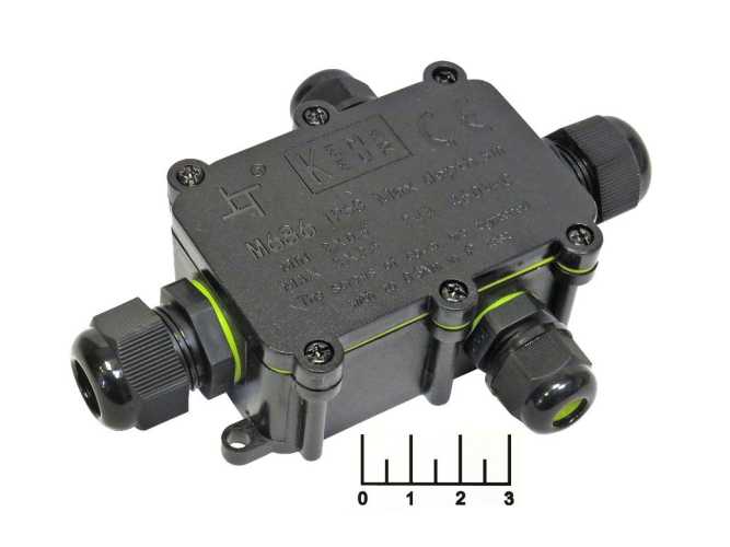 Коробка распределительная 140*100*36 4pin LD524 24A/450V IP68 + клеммник нажимной 4pin (32247)