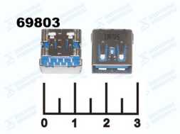 Разъем USB 3.0 гнездо на плату (130725) (6C22T)