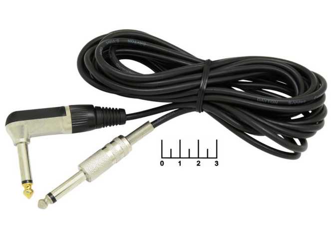 Шнур AUD 6.3-AUD 6.3 моно 5м угол