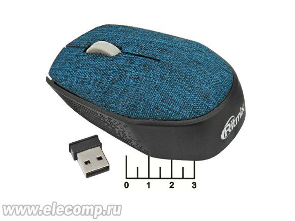 Мышь компьютерная USB беспроводная Ritmix RMW-611 (синяя)