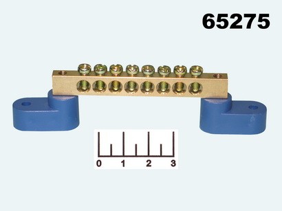 Эл шина "0" 8 контактов 6*9мм с изолятором (SQ0801-0034)