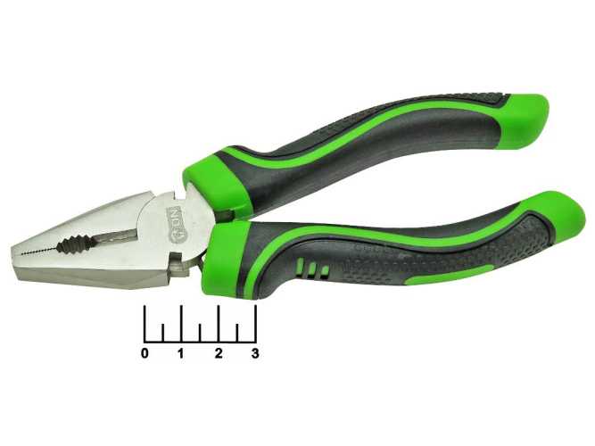 Плоскогубцы 160мм зелено-черные 3-On (08-01-216)