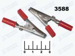 Зажим крокодил L-55/66 красный (8-0030)