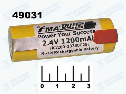 Аккумулятор 2.4V 1.2A FK1200-23330C2SL (Ni-CD)
