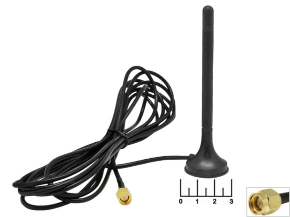 Антенна Wi-Fi для роутера SMA-M Rant 2400-03 3м на магните