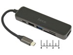 Концентратор Type C HDMI 4K/Micro SD/SD/USB 3.0/USB 2.0 Hoco HB24