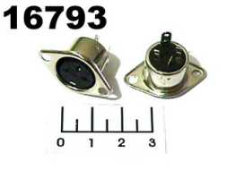 Разъем DIN 3pin гнездо в панель металл имп