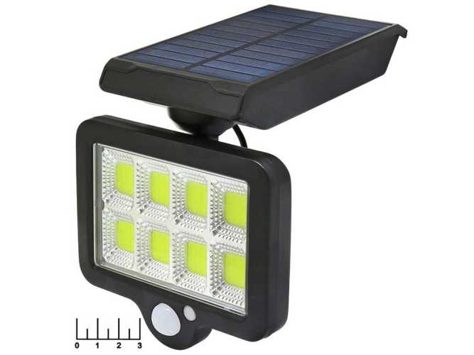Фонарь садовый 8 светодиодов YG-1681 на солнечной батарее с датчиком движения аккумуляторный