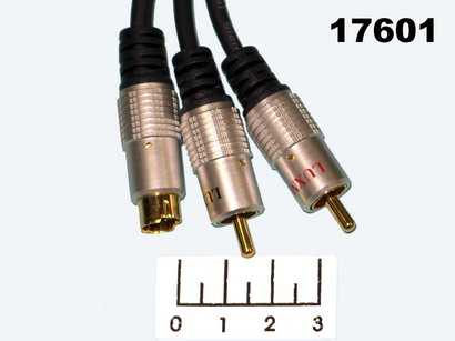Шнур 2RCA-mini DIN 4pin 3м gold Luxmann