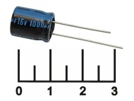 Конденсатор электролитический ECAP 1000мкФ 16В 1000/16V 1013 105C (TK)