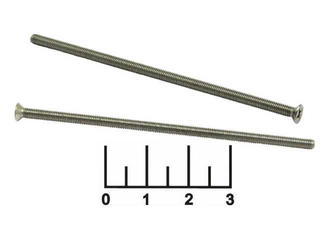 Винт М3*80мм потай (1 штука)