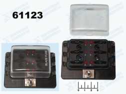 Блок держателя на 6 авто ВП R3-76 с индикацией (max-100A) YJ-FB002