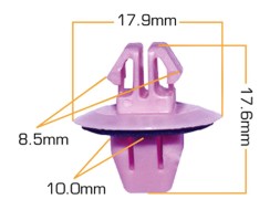 Клипса крепежная d-10мм KJ-427S