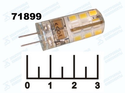 Лампа светодиодная 220V 3W G4 4200K белый 24LED Ecola (11*38)