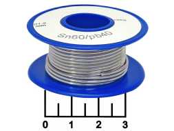 Припой 1.5мм 100гр олово(60% свинец(40%) на катушке