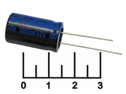 Конденсатор электролитический ECAP 1000мкФ 50В 1000/50V 1321 105C (TK)
