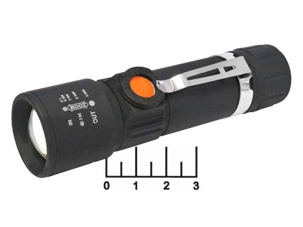 Фонарь 1 светодиод аккумуляторный GZ-998 3 режима + USB zoom