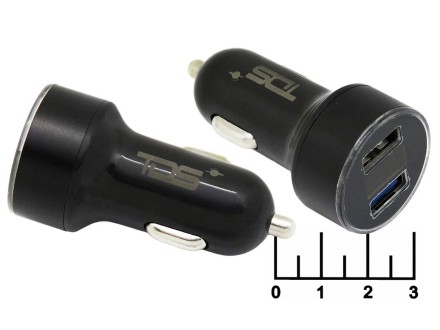 Автомобильное зарядное устройство 2USB 5V 3.1A + вольтметр TS-CAU69