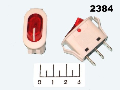 Выключатель 250/15 YSR9-K/N красный овал 3 контакта