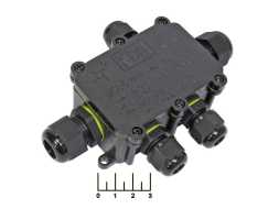 Коробка распределительная 140*100*36 5pin LD525 24A/450V IP68 + клеммник нажимной 4pin (32248)