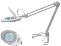 Лупа настольная с подсветкой 5* 120мм ZD-140A со струбциной