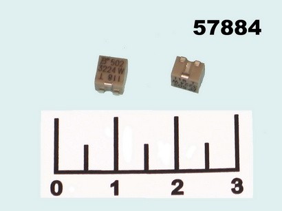 Резистор подстроечный 5 кОм 3224W-1-502E SMD (+116)