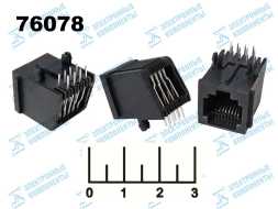 Разъем компьютерный гнездо 8P8C (RJ-45) на плату 8P8C-TJ2