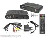 Ресивер цифровой телевизионный DVB-T2 Selenga T81D + медиаплеер (шнур 3RCA-3RCA)