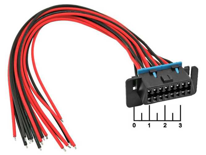 Разъем гнездо для диагностической колодки OBD2 на проводе (№5)