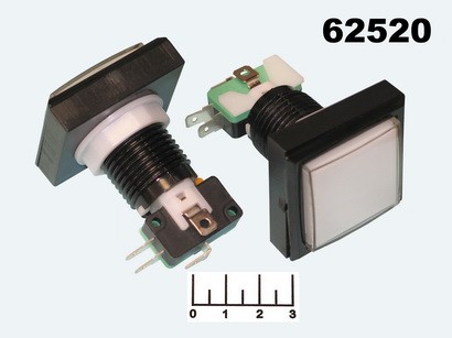 Кнопка для игровых автоматов белая 40*40 GMSI-2B-S