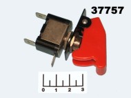Тумблер 12/20 ASW-07D LED красный 3 контакта с защитой (SAC-01)