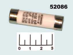 Вставка плавкая керамическая R016 RT19 RT14 RT18 20A 14*51 (предохранитель)