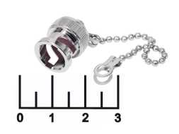 Заглушка защитная для разъема BNC металл на цепочке (BNC-7021)