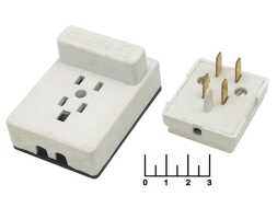 Вилка+розетка телефонная