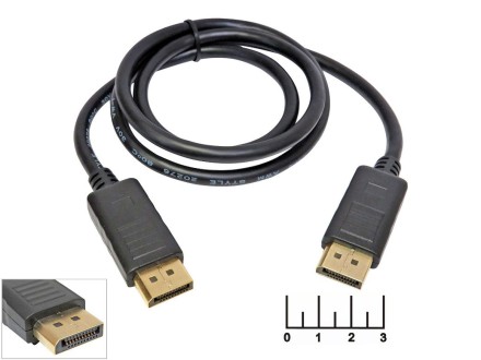 Шнур DisplayPort-DisplayPort gold 1м Cablexpert