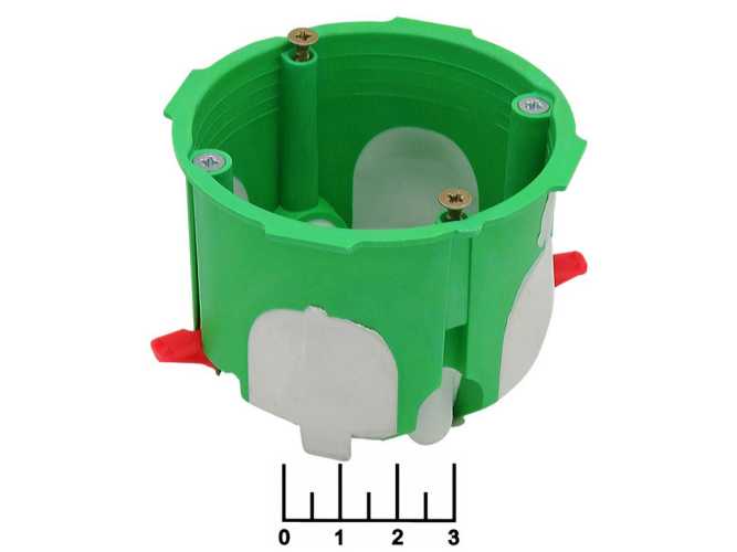 Подрозетник 68/55 пластиковые лапки под гипсокартон GE (HF)