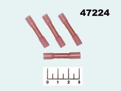 Термоусадочная трубка соединительная с клеем 0.5-1.5мм TLC-1.25 красная