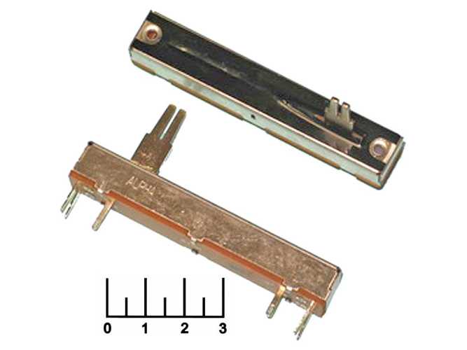 Резистор переменный 2*10 кОм RA4530F-20-20A1-A10K (+19) ползунковый