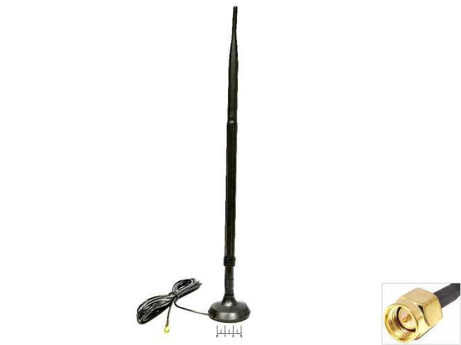 Антенна Wi-Fi для роутера 12dB SMA-RP 40см