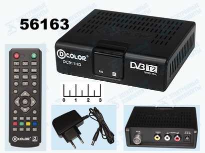 Ресивер цифровой телевизионный DVB-T2 Color DC911HD (шнур 3RCA-3RCA)