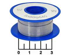 Припой 1мм 100гр олово(60%) свинец(40%) с флюсом на катушке