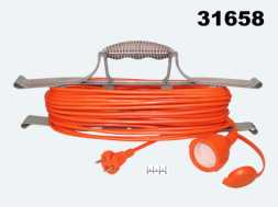 Удлинитель электрический 1/20м на рамке Universal УШ-6 (ПВС 2*0.75) (max-6A)